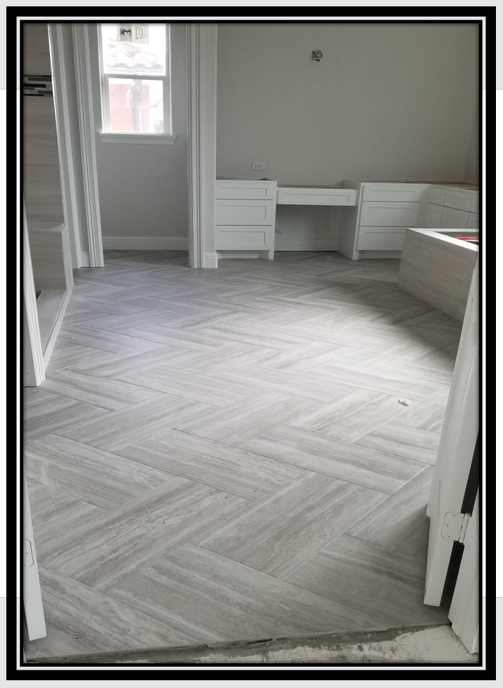 tile Herringbone style